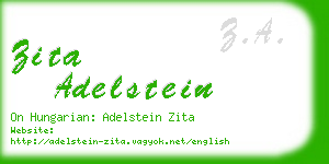 zita adelstein business card